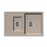 Гранітна мийка Classic 78x50x15 Beige Fabiano