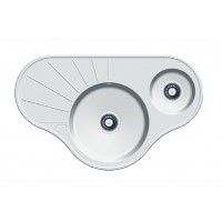 Гранітна мийка Arc 94x58x15 Alpine White Fabiano