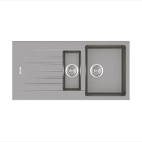 Гранітна мийка Classic 100x50x15 Grey Metallic Fabiano