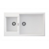 Гранітна мийка Quadro 86x50x15 Alpine White Fabiano