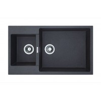 Гранітна мийка Quadro 86x50x15 Antracit Fabiano