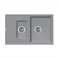 Гранітна мийка Classic 78x50x15 Grey Metallic Fabiano