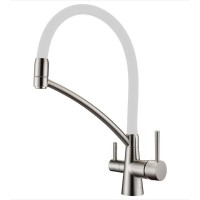 Комбинированный смеситель FKM 31.10 Inox White Fabiano