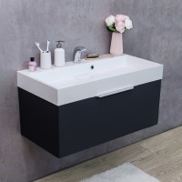 Тумба під умивальнік Ashley 900, сіра Fancy Marble