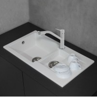 Мийка Fancy Marble Alabama 780x435x160 мм білий