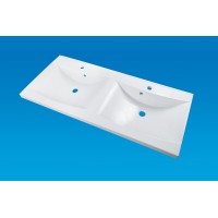 Умивальник Fancy Marble Lucia 1200D, подвійний, білий