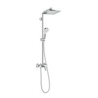 Душова система Hansgrohe Crometta E 240 1jet Showerpipe з одноважільним змішувачем