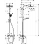 Душова система Hansgrohe Crometta E 240 1jet Showerpipe з одноважільним змішувачем