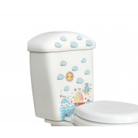 Бачок для підлогового дитячого унітазу Idevit Afacan 0505-0000-0171 малюнок, білий