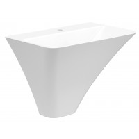 Умивальник підвісний суцільнолитий з напівпєдесталом Idevit Halley 3201-2405 білий