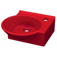 Умивальник на стільницю кутовий правий Idevit Myra Mini 0201-0365-08 червоний