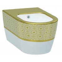 Біде підвісне Idevit Alfa 3106-2605-1101 білий, золотий