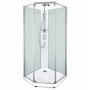 Задні стінки душової кабіни Ido Showerama 10-5 90*90см, срібний профіль/матове скло