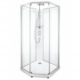 Душова кабіна Ido Showerama 10-5 Comfort п'ятикутна 90*90см, профіль сріблястий, прозоре скло/матове скло