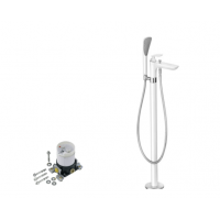 Набір мішувач для ванни KLUDI Balance білий з вбудованою частиною змішувача Flexx Boxx