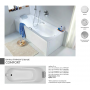 Comfort прямоугольная ванна 150 X 75 см, Kolo XWP3050 ножки,крепление