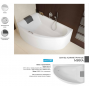 Mirra асимметричная ванна 170X110 см, левая, Kolo XWA3371001 ножки,крепление,подголовник