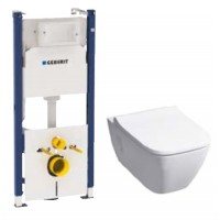 Інсталяція Geberit Duoﬁx Delta та підвісний унітаз KOLO Modo Rimfree +  сидіння з кришкою Duroplast