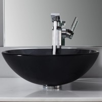 Стеклянная раковина Frosted Black на столешницу GV-104FR-12mm Kraus