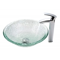 Стеклянная раковина Broken Glass на столешницу GV-950-12mm Kraus