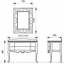 Тумба с раковиной Marsan Angelique Люкс 910 мм в цвете