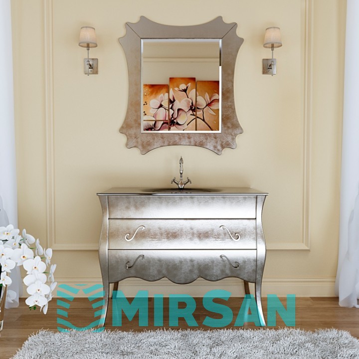 Зеркало Marsan Dianne, Люкс 1050 белый, черный, венге