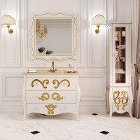 Тумба с раковиной Marsan Arlette, Люкс 1050 белый