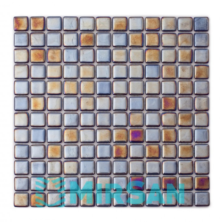 Мозаика АкваМо Cobalt PL25304 (моноколор+перламутр) 31,7х31,7