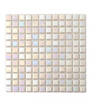 Мозаика АкваМо White PL25301 (моноколор+перламутр) 31,7х31,7