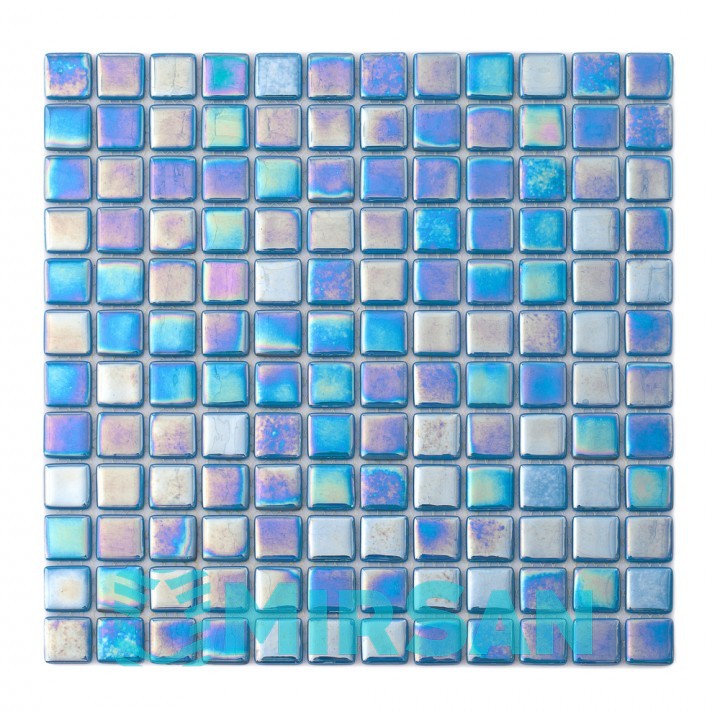 Мозаика АкваМо Sky Blue PL25302 (моноколор+перламутр) 31,7х31,7