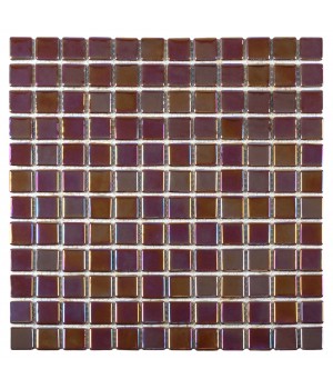 Мозаика АкваМо Brown PL25308 (моноколор+перламутр) 31,7х31,7
