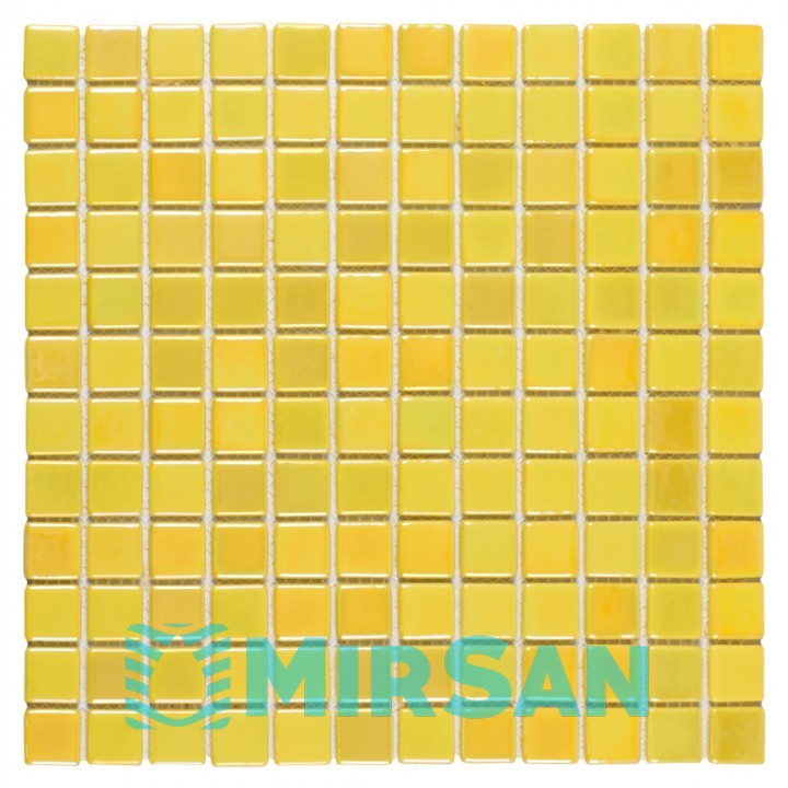 Мозаика АкваМо Yellow PL25311 (моноколор+перламутр) 31,7х31,7