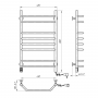 Рушникосушка Блюз 480х800 Sensor права з таймером 10-006033-4880 Navin