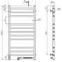 Рушникосушка Класик Квадро 500х1000 Sensor з таймером, права 10-016053-5010