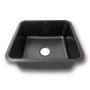 Чорна мийка для кухні з нержавійки 45 см в стільницю Nett NB-4643