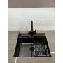 Мийка для кухні чорна з нержавійки з PVD покриттям багатофункціональна Nett NB-5747