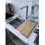Мийка для кухні накладна з нержавійки кухонна станція Nett NS-5747
