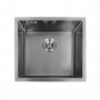 Чорна мийка для кухні з нержавійки 50 см під стільницю Nett NВ-5045
