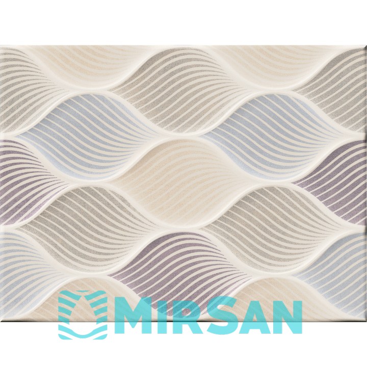 Керамічна плитка Golden Tile Isolda Декор Mix світло-бежевий 250х330