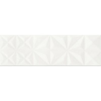 Kерамическая плитка Opoczno White Magic WHITE GLOSSY SQUARES STRUCTURE 25X75