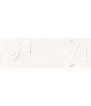 Kерамическая плитка Opoczno Structure Pattern WHITE FLOWER STRUCTURE 25Х75