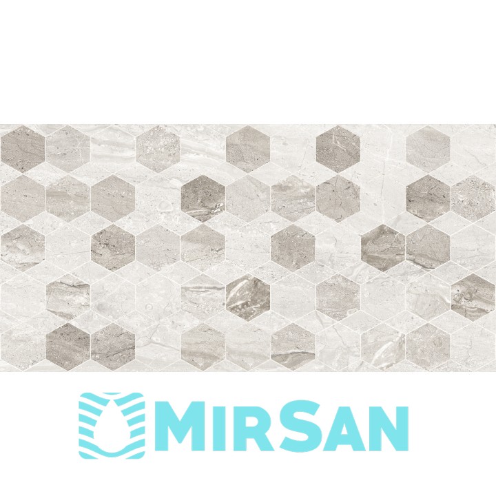 Kерамическая плитка Golden Tile Marmo Milano Стена (Hexagon) светло-серый 300х600