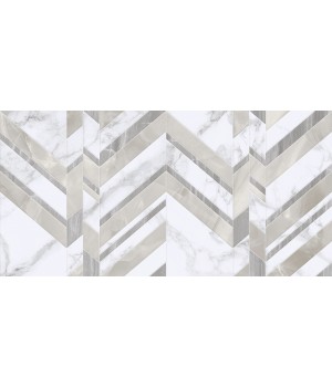 Керамічна плитка Golden Tile Marmo Bianco Стіна Chevron білий 300х600