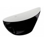 Акрилова ванна ZOE чорна глянцева, 180 x 80 см Polimat