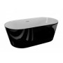 Акрилова ванна UZO чорна глянцева, 160 x 80 см Polimat