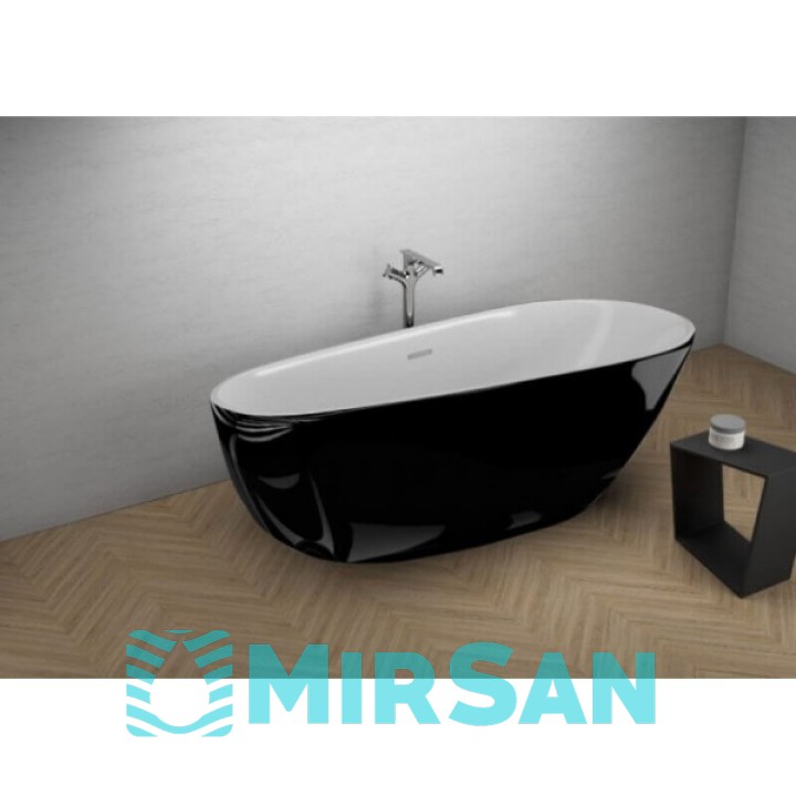 Акрилова ванна SHILA чорна глянцева, 170 x 85 см Polimat