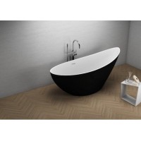 Акрилова ванна ZOE чорна матова, 180 x 80 см Polimat