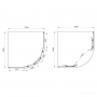 Душевая кабина PRIMERA Frame SHQG51106 1/4 круга 100х100 см, стекло серое