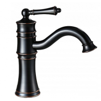 Змішувач для раковини (умивальника) REA VINTAGE OLD BLACK чорний низький REA-B0226