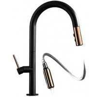 Змішувач для раковини (умивальника) REA APOLLO BLACK / ROSE GOLD REA-B9600